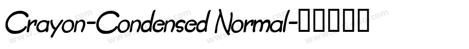 Crayon-Condensed Normal字体转换